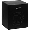 Электрический чайник Lumimore, стеклянный, серебристо-черный с нанесением логотипа