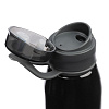 Спортивная бутылка для воды Korver, черная с нанесением логотипа