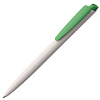 Ручка шариковая Senator Dart Polished, бело-зеленая с нанесением логотипа