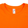 Футболка REGENT 150, оранжевая с нанесением логотипа