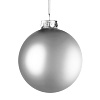 Елочный шар Finery Matt, 10 см, матовый серебристый с нанесением логотипа