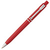 Ручка шариковая Raja Chrome, красная с нанесением логотипа