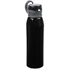 Спортивная бутылка для воды Korver, черная с нанесением логотипа