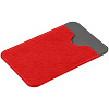 Чехол для карты на телефон Devon, красный с черным с нанесением логотипа