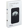 Аккумулятор с подсветкой markBright City, 10000 мАч, синий с нанесением логотипа