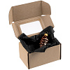 Елочная игрушка «Шишка» в коробке, коричневая с нанесением логотипа