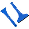 Скребок-водосгон Water Low, синий с нанесением логотипа