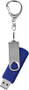 Флешка Double Twist 16 Гб синяя с нанесением логотипа