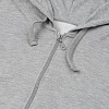 Толстовка на молнии с капюшоном Unit Siverga, серый меланж с нанесением логотипа
